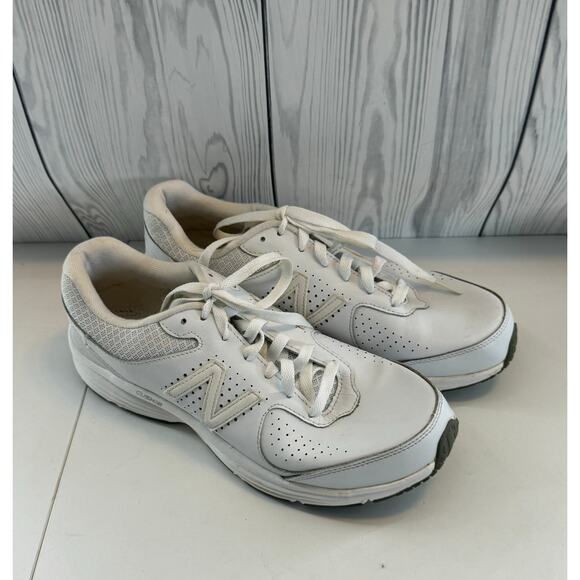 New Balance 411 Walking Training Shoes All White Leather Men\'s 9.5 main image 7